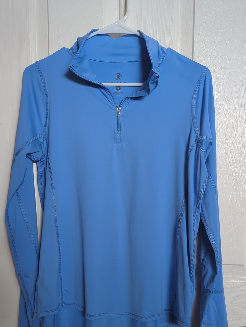 BloqUV Light Blue Quarter Zip Sun Protection Top Size Small